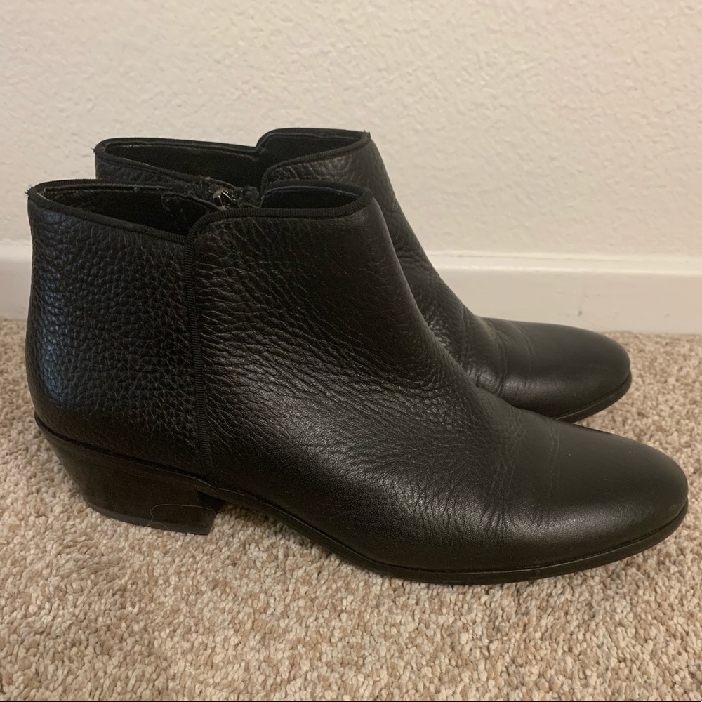 Sam Edelman black leather “Petty” heel bootie
